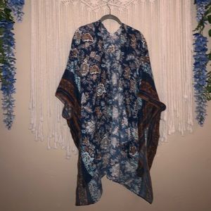 Boho floral kimono